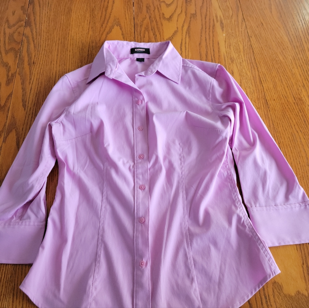 All offers considered Express Light Purple Button Down Shirt